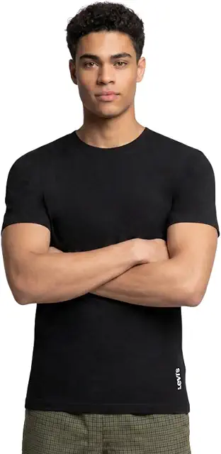 Levi’s 025 Men’s Premium Soft Cotton Solid T-Shirt – Round Neck, Short Sleeves with Side Branding (Pack of 1) Regular Fit