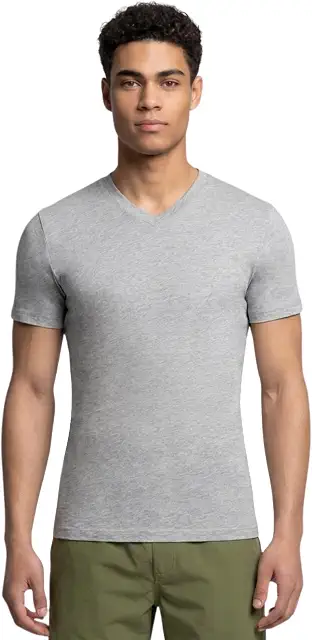 Levi’s Men Premium Soft Cotton Loose 026 Solid T-Shirt – V Neck, Short Sleeves with Side Branding (Pack of 1)