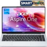 Acer Aspire One, Intel Core Celeron N4500, 8GB LPDDR4 RAM/ 256GB SSD, 14.0″/35.56cm WXGA Display, Intel UHD Graphics, Win 11 Home, Pure Silver, 1.3 Kg, A114-45, Thin and Light Laptop